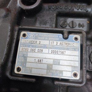 retarder ZF INTARDER 3 for truck Total RATIO 1,687